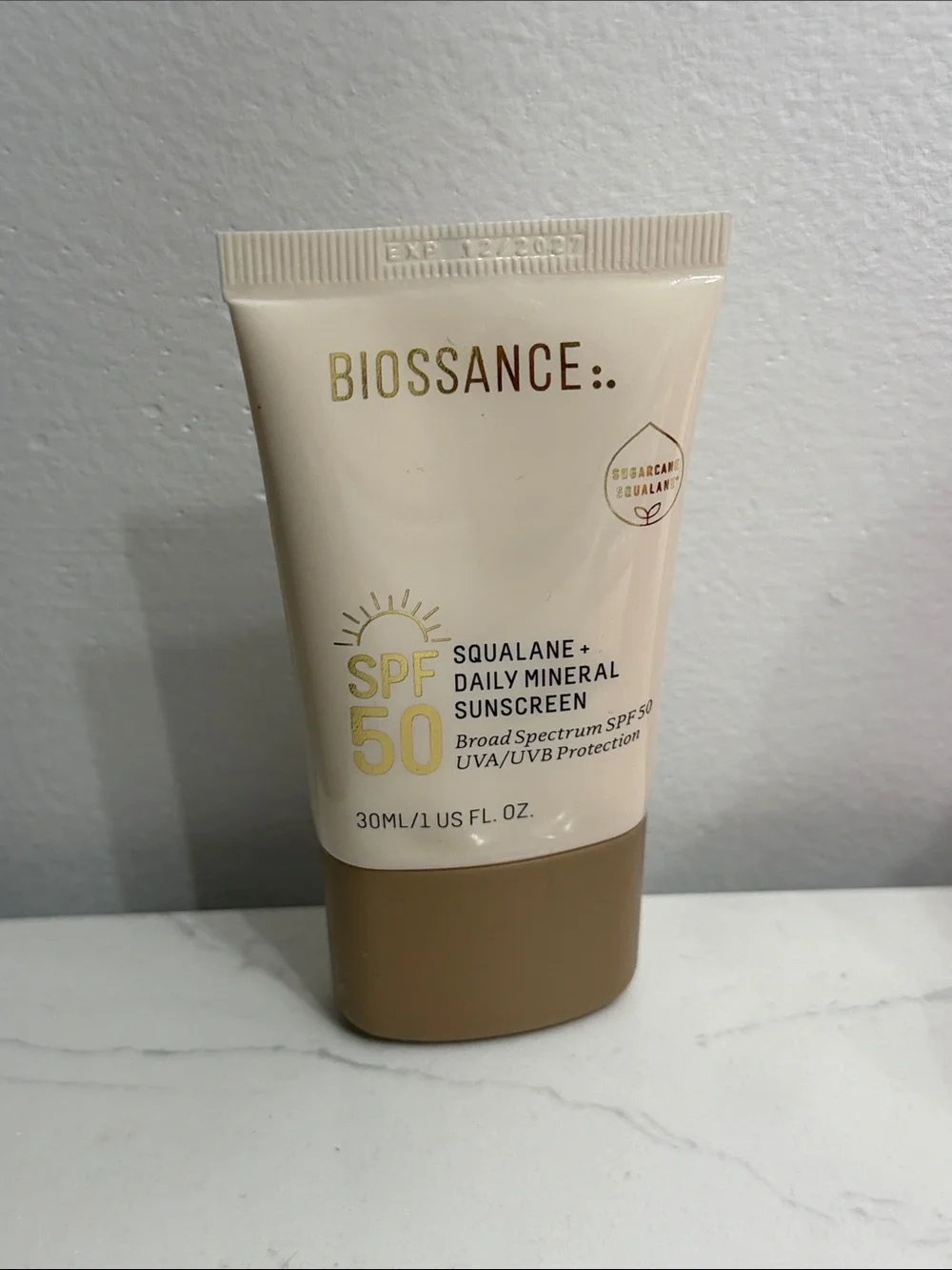 Biossance squalane + daily mineral sunscreen